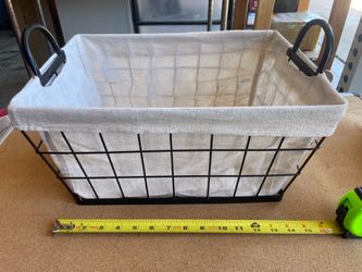 16”Lx 12”Wx 8”H basket with canvas liner