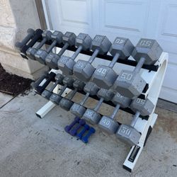 Weights Dumbbells With Dumbbell Rack 