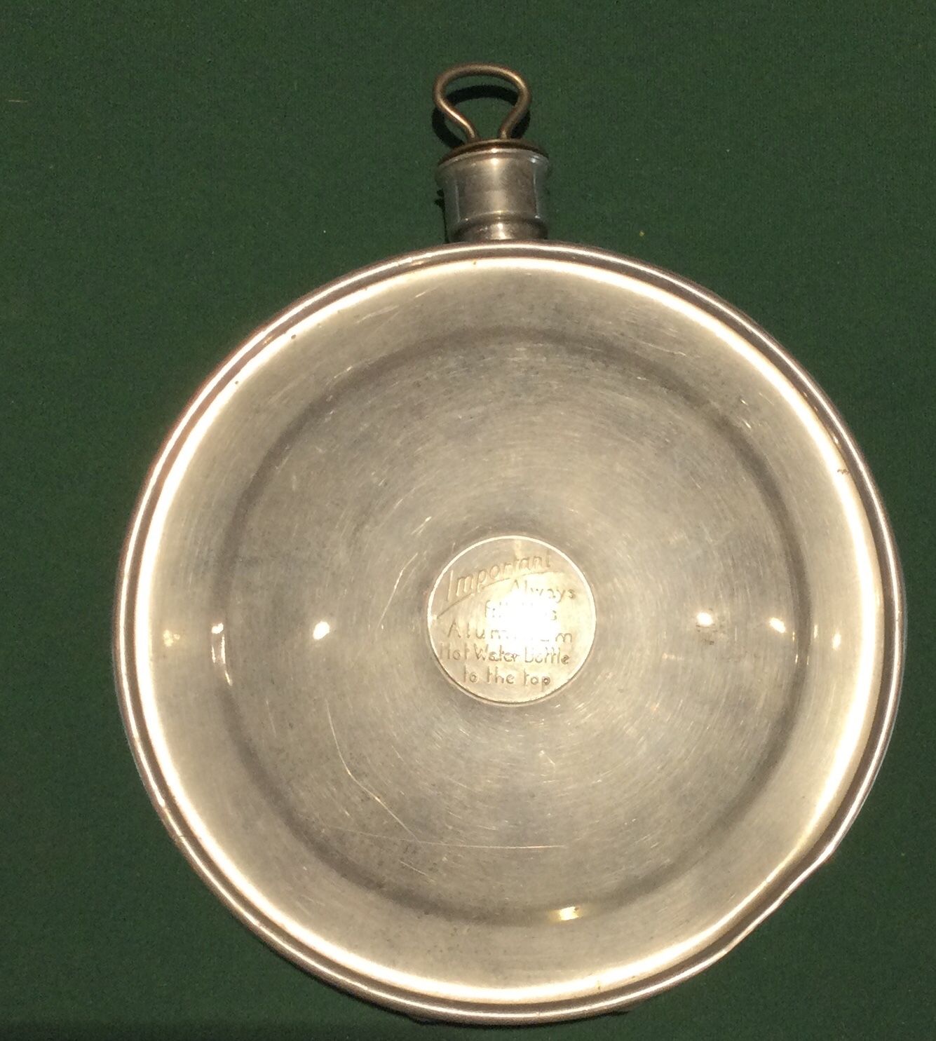 Aluminum Hot water bottle vintage