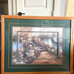 Quality Framed Landscape Wall Art pick up asap Solid Wood Frame Brand New