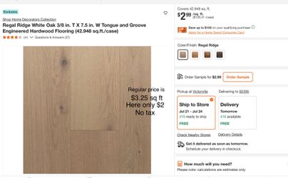 🌟 Engineered Hardwood Flooring – Regal Ridge White Oak 🌟 Upgrade your home with this beautiful engineered hardwood flooring at an unbeatable price!