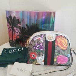 Authentic GUCCI OPHIDIA DOME FLORA GG SLING/SHOULDER BAG- NEW(COMPLETE INCLUSION)