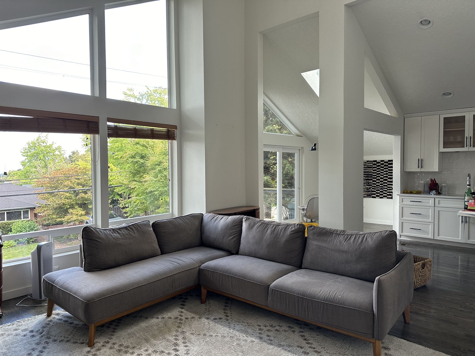 Macys Jolene Grey Sectional Sofa Couch