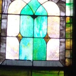 Stained Glass Windows Out Of Frame Early 1900s