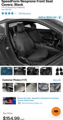 Mustang seat covers