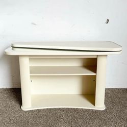 postmodern faux marble laminate and mirror console table. 