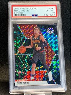 2019 Mosaic 🔥 Trae Young 🔥 Genesis Prizm PSA 10 💎 Mint - Atlanta Hawks