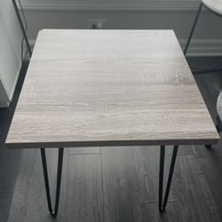 Side Table With Metal Legs