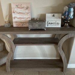 Wood Console Table 