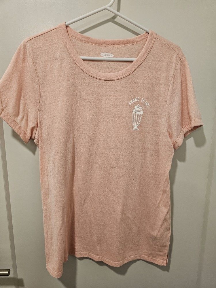 WOMENS SLIM FIT PINK TEE