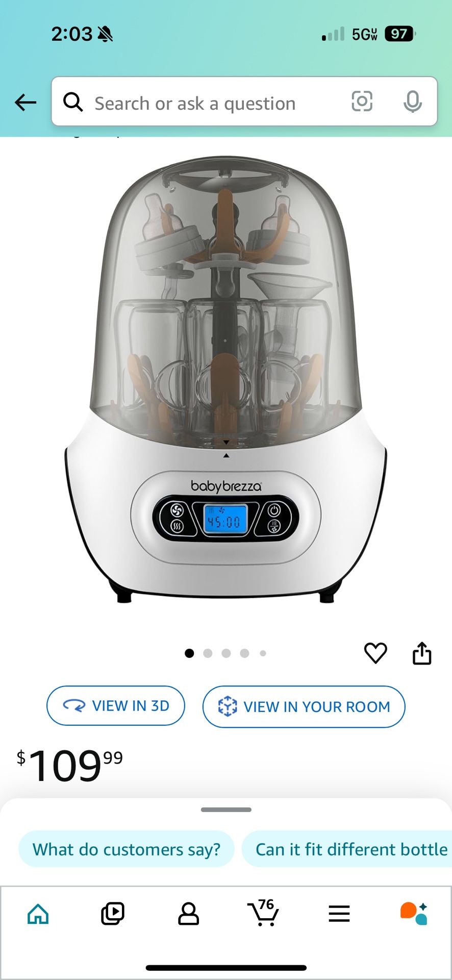 Baby Brezza Baby Bottle Sterilizer