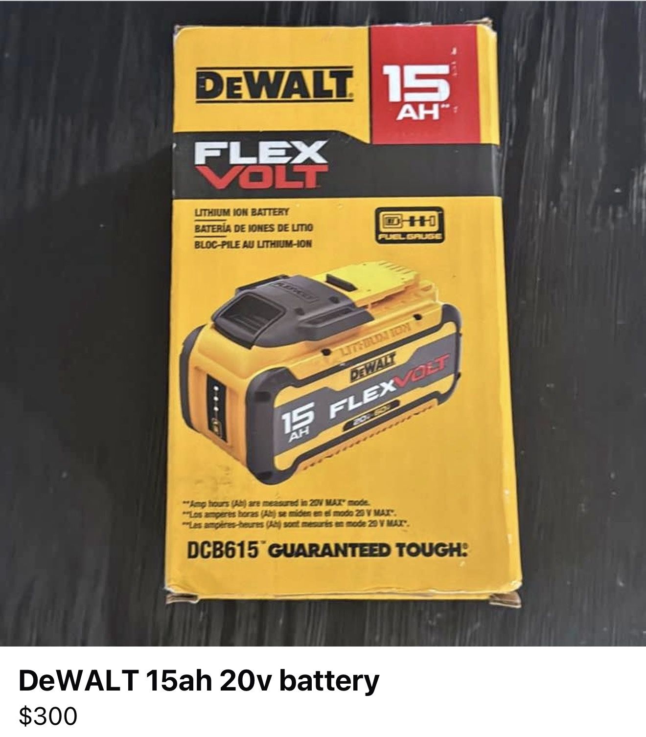 DeWALT 15ah 20v battery