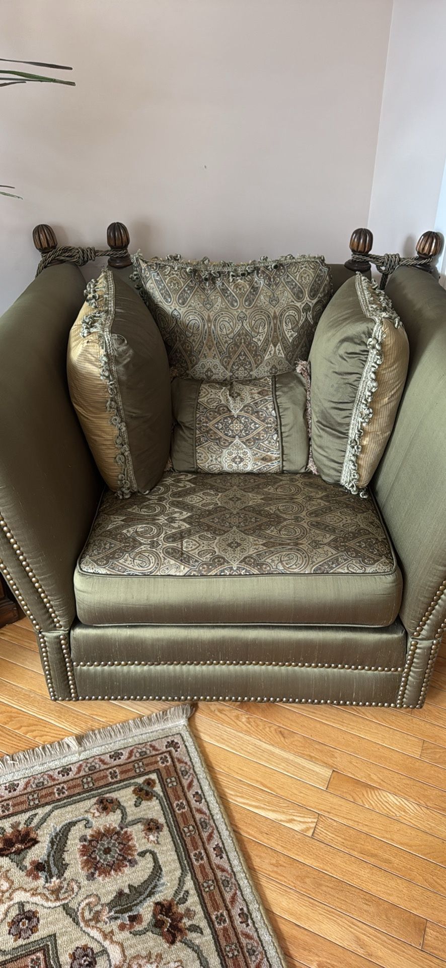 Traditional Sofa And Two Armchairs For Sale