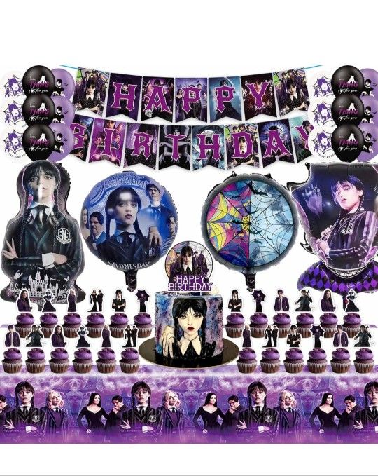 Wednesday Addams Birthday Party Decorations