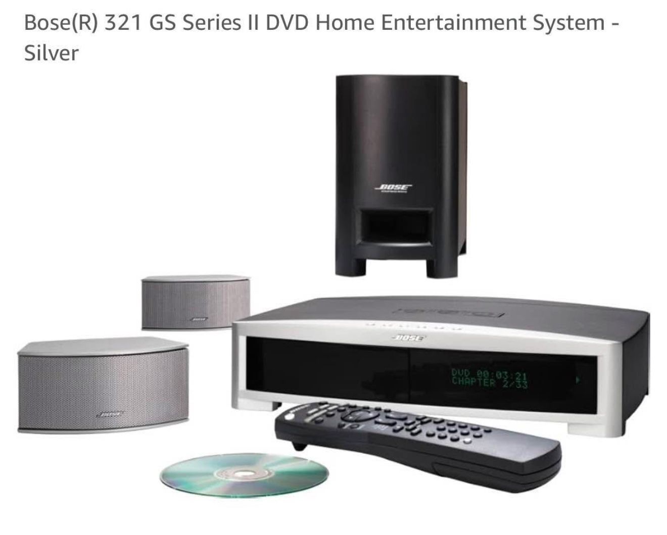 Bose 3 2 1 GS Series II DVD Home Theater Surround Sound Entertainment System