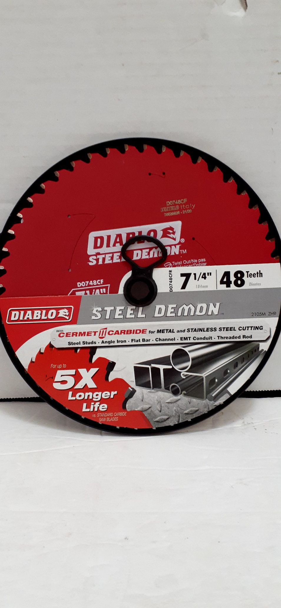 DIABLO 7-1/4 in. x 48-TPI Cermet Steel Demon Ferrous Metal Cutting Saw Blade brand new nuevo