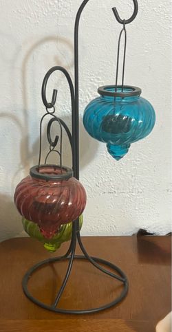 Pair 1 tea light complete set in pristine condition