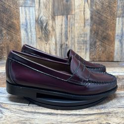 NEW G.H. Bass Weejuns Leather Flat Strap Penny Loafers Made in Salvador US 5