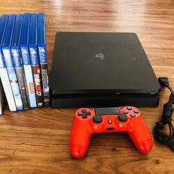 PlayStation PS4 System With Games And Controller 