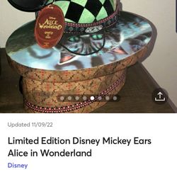 Limited Edition Disney Mickey Ears Alice in Wonderland