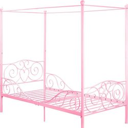Twin Canopy Bed (No Mattress) 