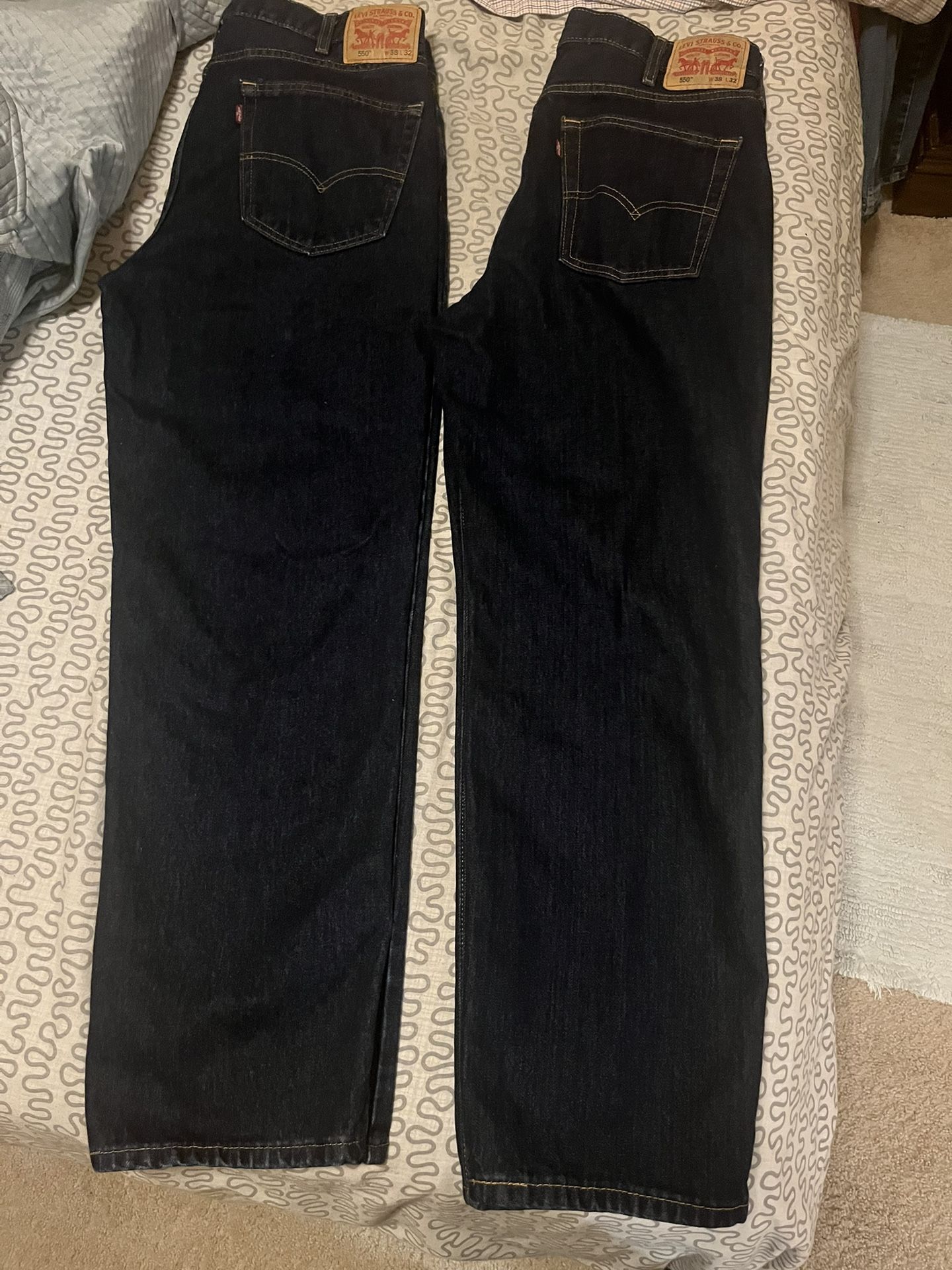 Levi Jeans, Two Pairs Of Levi 550 Jeans Size 38x32