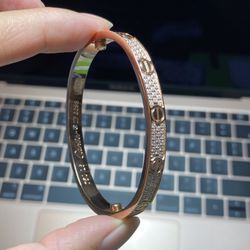 Rose Gold Love Bangle Bracelet Size 16-19