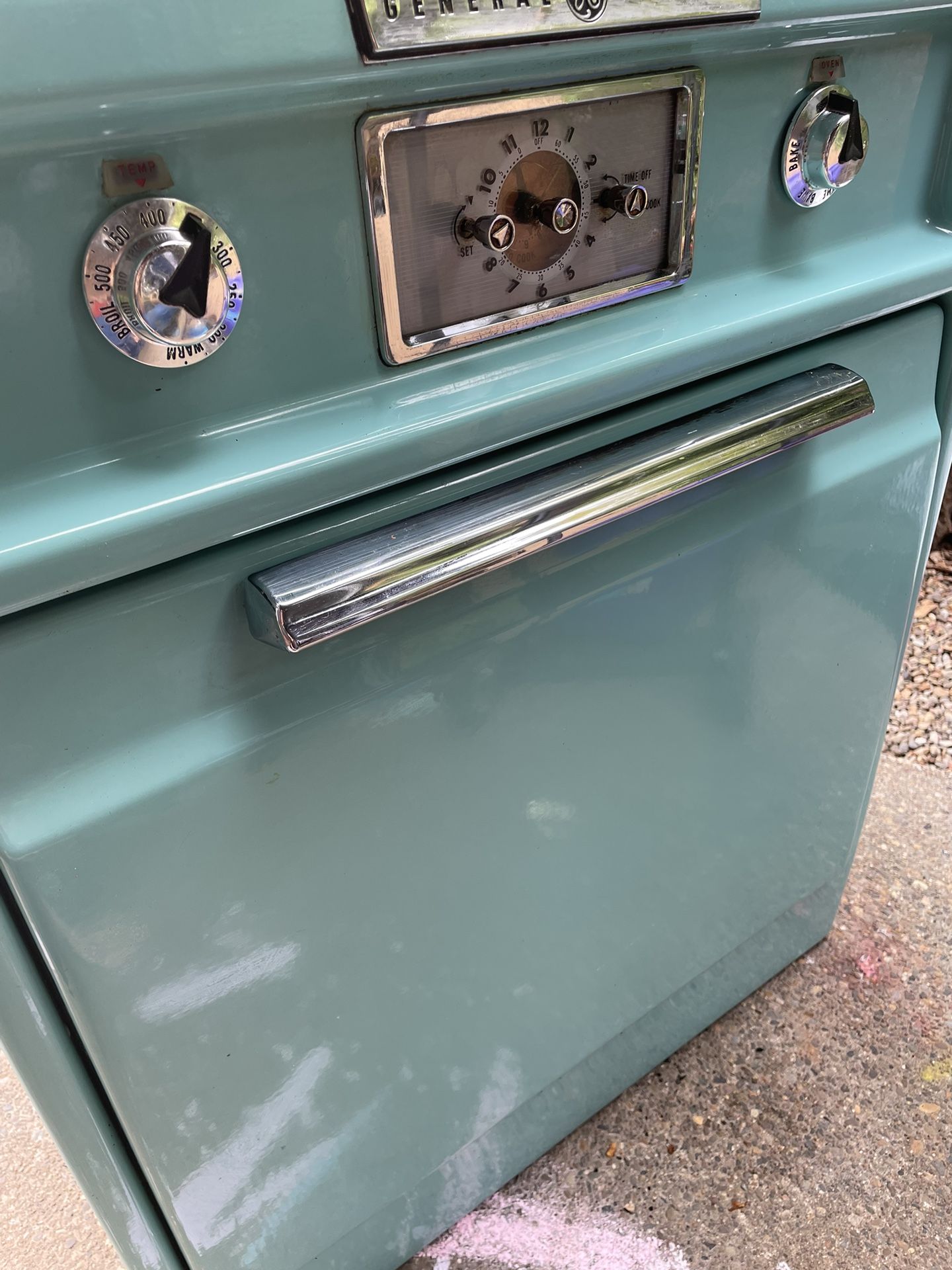 1958 Turquoise Retro GE Wall Oven