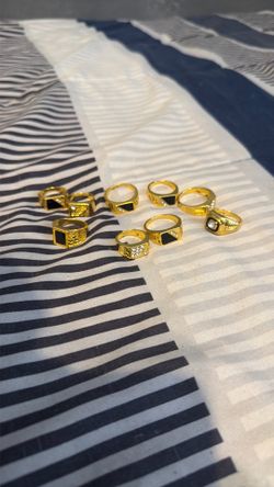 9 Gold Stainless steel rings