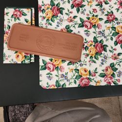 Longaberger Bread Basket Brick With Cover And Holder Rose Splendor 