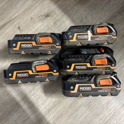 Ridgid 18V Batteries (5)