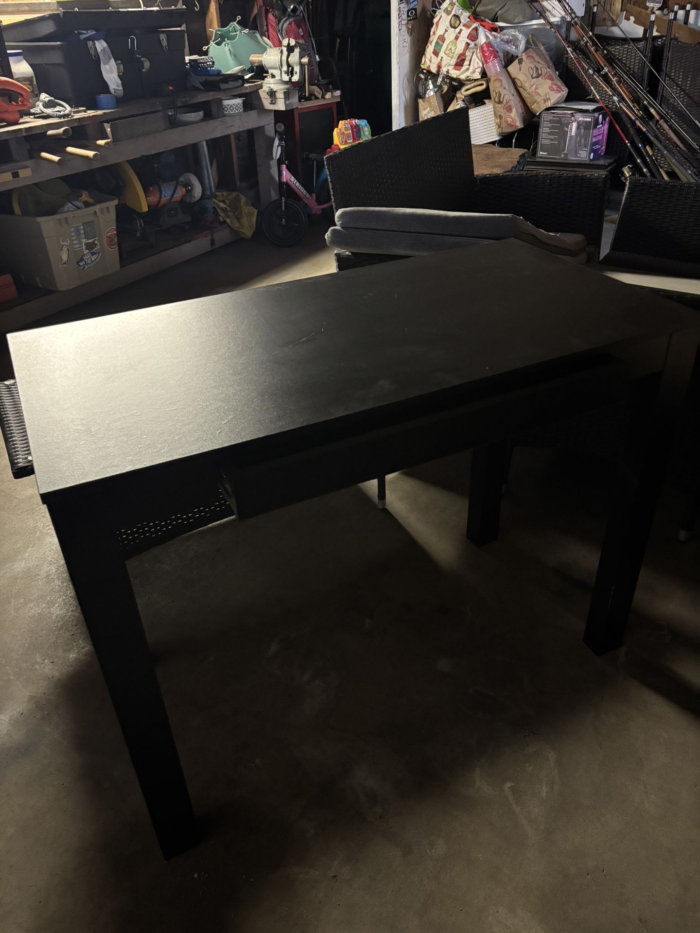 black desk
