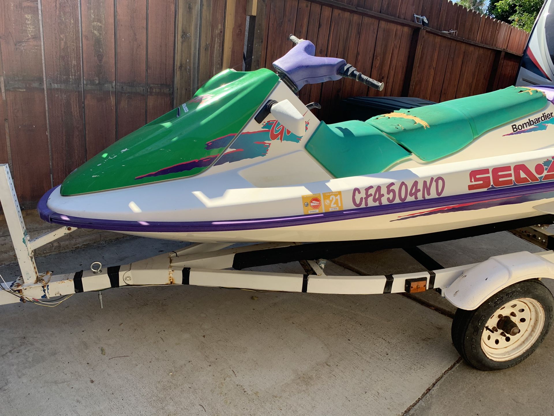 1994 Bombardier Seadoo jet ski & TRAILER for Sale in Ceres, CA OfferUp