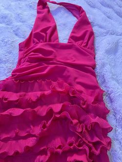 Hot pink sexy  short dress
