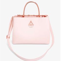 Pink Loungefly Handbag Harry Potter Elder Wand Deathly Hallows Bag Crossbody Strap