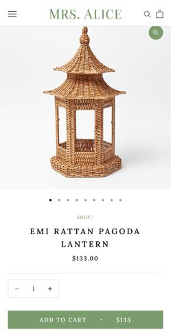 Emi Rattan Pagoda Lantern