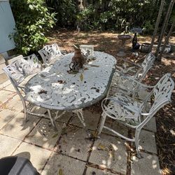 Antique Tables Chairs Bench Outdoor 
