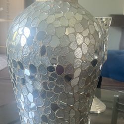 Silver Mosaic Vase