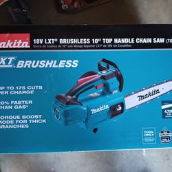 Makita 18V-10" Brushless Top Handle Chainsaw 