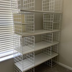 5 Tier Metal Stackable Cube Board Shelf Storage Organizer