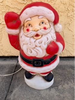 Vintage Santa Light Up Blow Mold