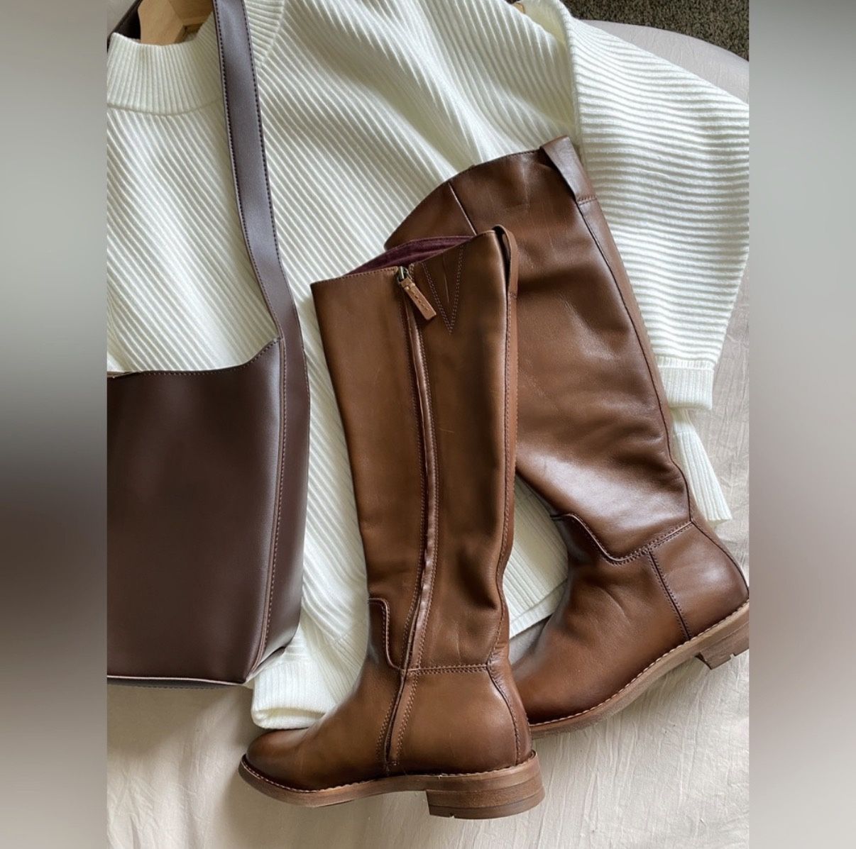 NEW Franco Sarto Knee High Leather Boots