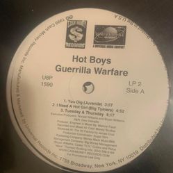Hot Boys - Guerrilla Warfare 12” Vinyl Record Lil Wayne, Juvenile, BG, Turk, Mannie Fresh, Baby, Cash Money Records