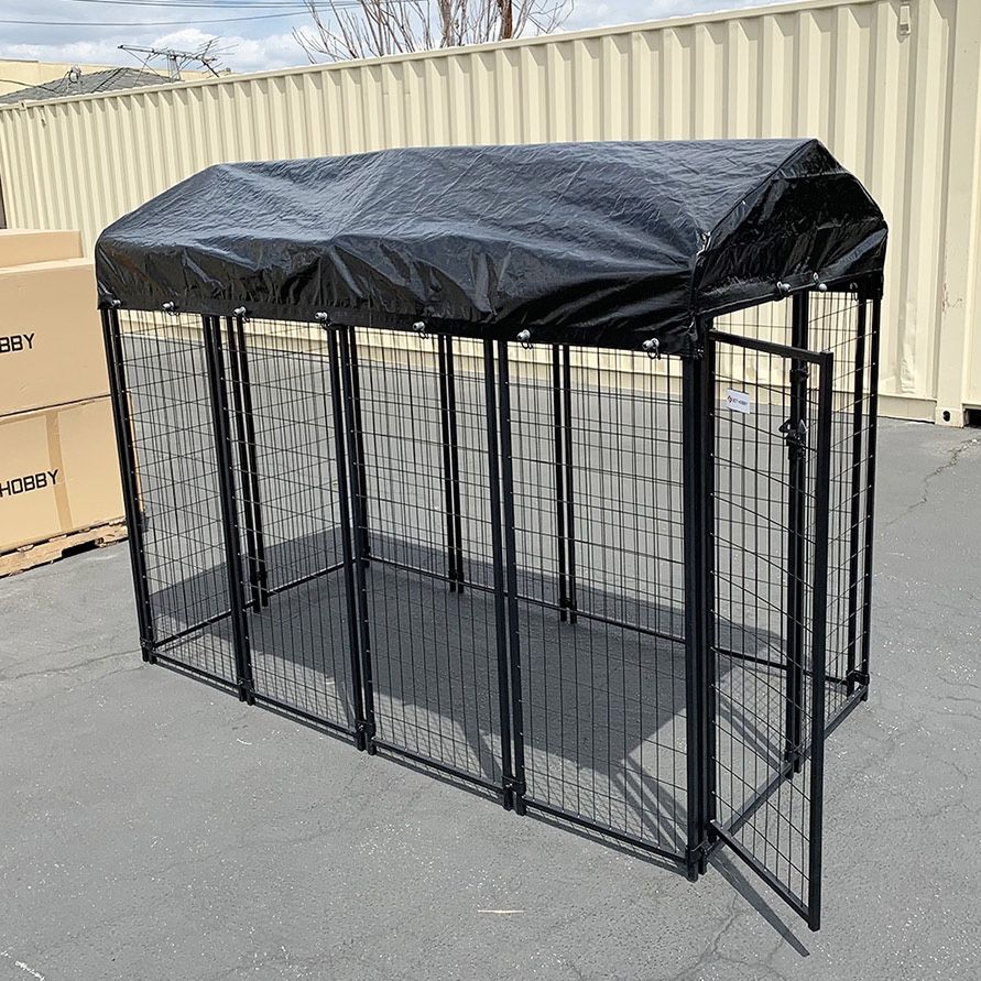 (New) $260 Large Heavy Duty Dog CagePet Crate Kennel with Cover 8x4x6 FT