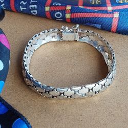 RARE VTG 925 Sterling Silver (Italy) Snake Bracelet