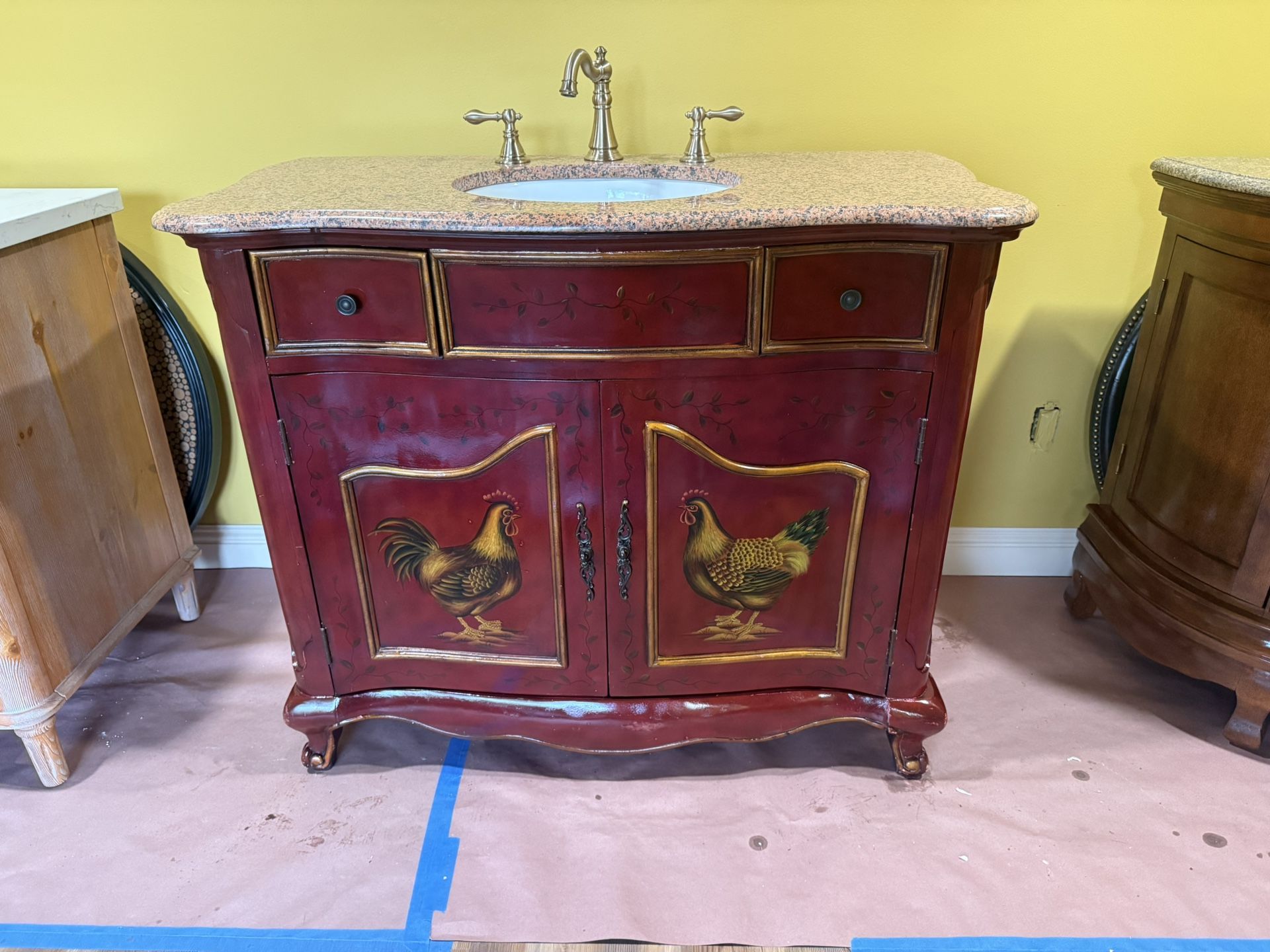 Transform Your Bathroom with a Touch of Rustic Charm! 42” vanity sink