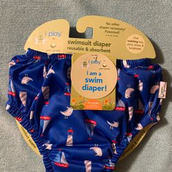 Brand New I Play Reusable Swim Diaper Fir Baby/toddler  24 Months