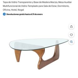 Mesa  De Centro De Vidrio 