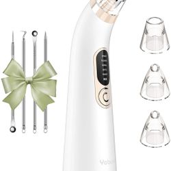 Blackhead Remover Vacuum Pore Cleaner Electric Acne Comedone Extractor Pore Vacuum Blackhead Remover Kit USB Rechargeable 5 Suction Levels 3 Replaceab