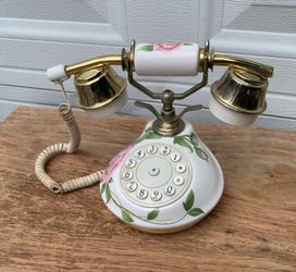 Master Telecom HAC 8903 Vintage Style Floral Ceramic Telephone